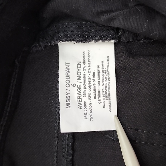 Gloria Vanderbilt  Black All-Around Slimming Effect Avery Straight Leg Pull On 6 - Picture 10 of 14